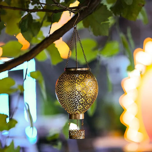 lanterne solaire extérieure rétro pour décoration de jardin