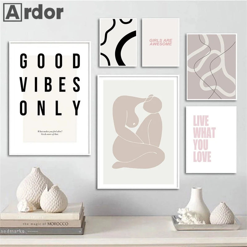 citations motivantes nordiques art mural typographie affiches décoratives