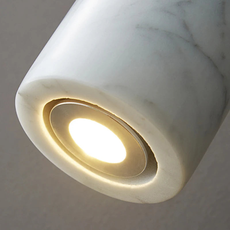 lustre scandinave minimaliste en marbre led rétro