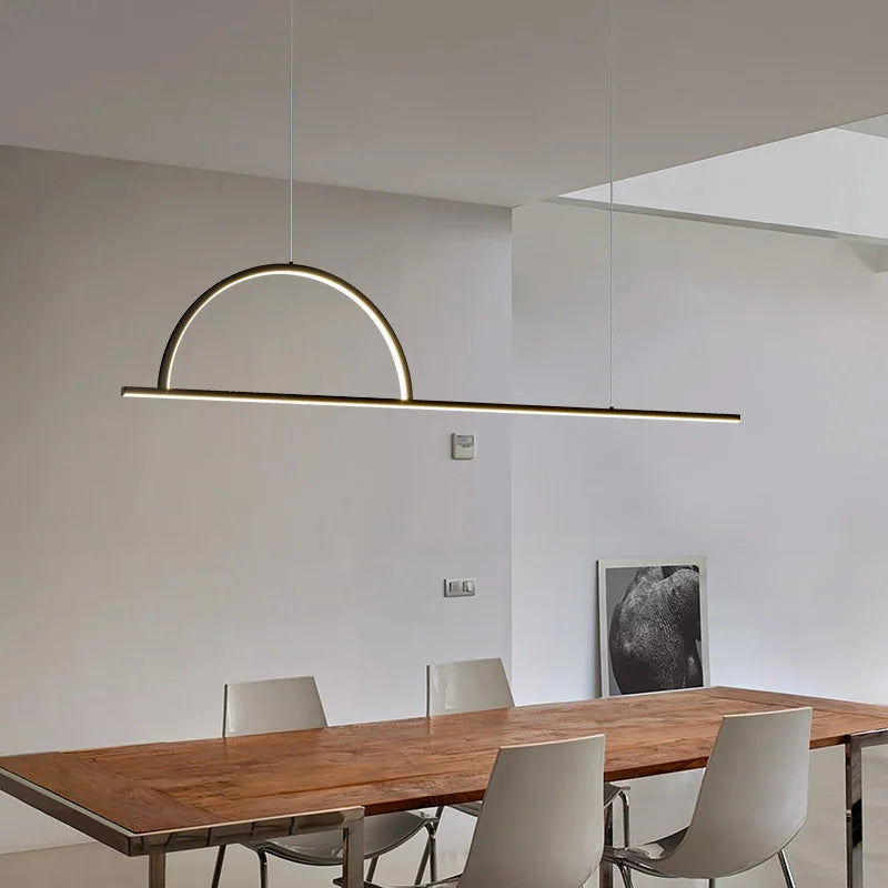 lustre led moderne minimaliste style nordique pour café bar