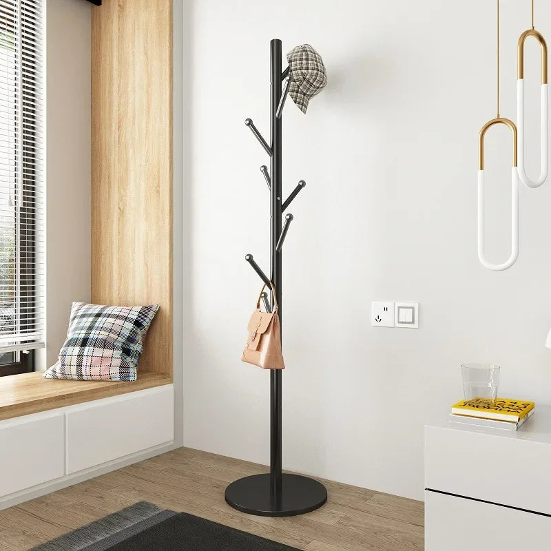 cintre vertical moderne en bois et fer pour rangement
