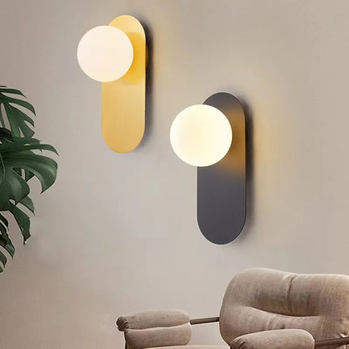 Appliques murales LED d'intérieur design arrondi avec boule