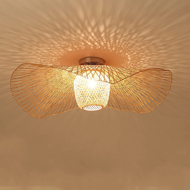 suspension en bambou créative pour éclairage intérieur moderne