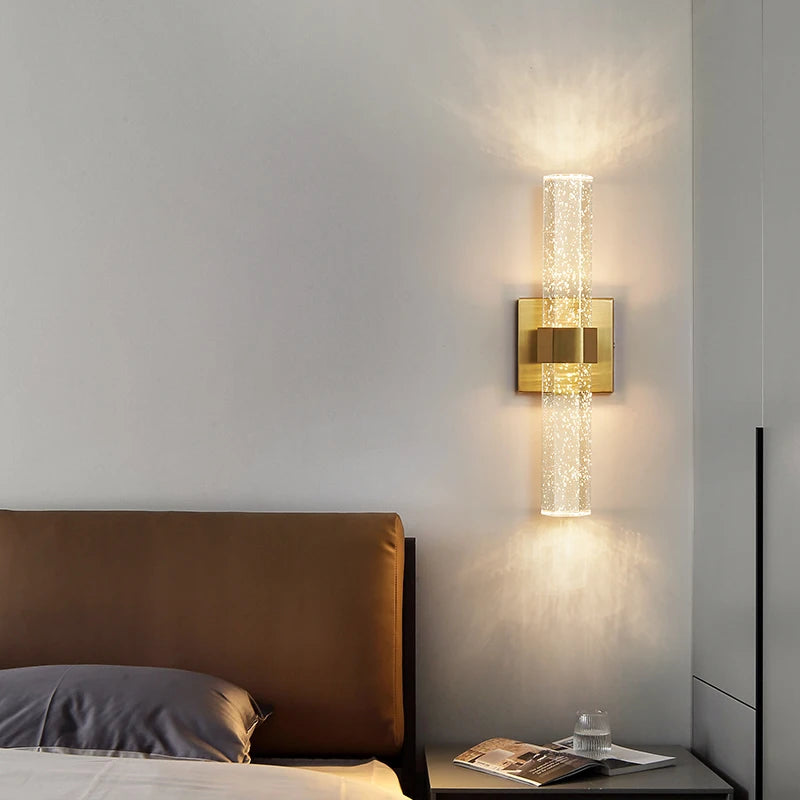 Luxury Bubble Crystal Wall Lamps Up And Dwon Modern Bedside Wall Light for Living Room Aisle Hotel Entarnce Lighting AC110V 220V