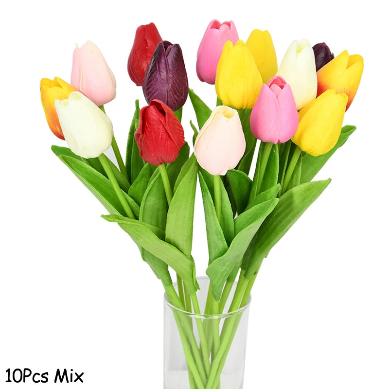 lot de 10 tulipes artificielles pour décoration de mariage et jardin