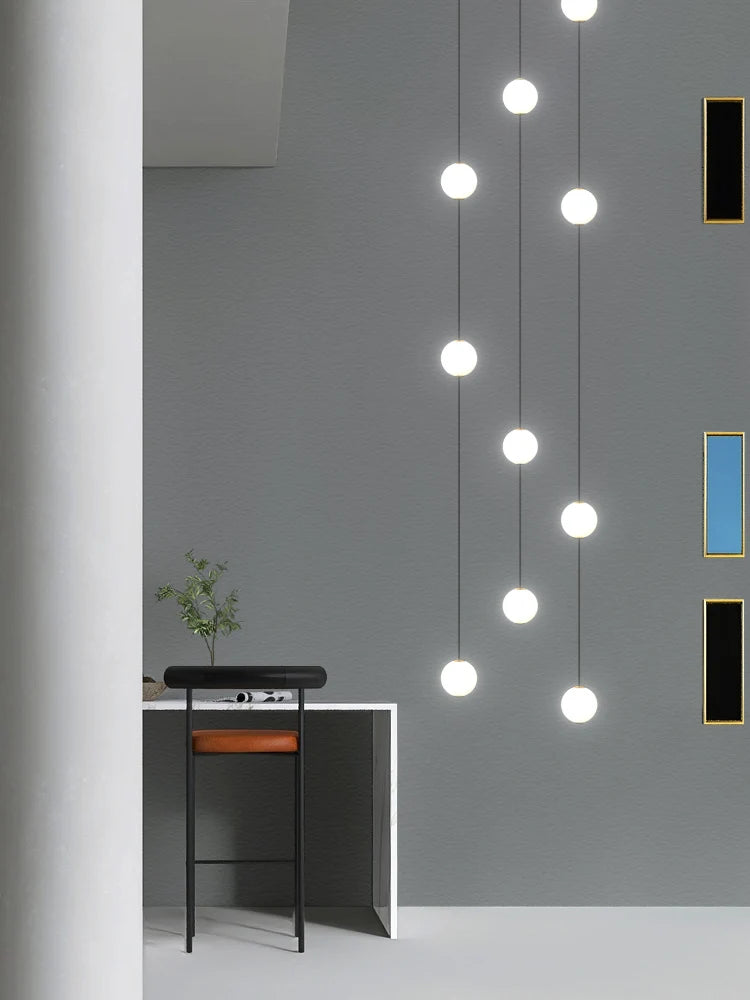 lustre minimaliste moderne pour villa duplex style nordique