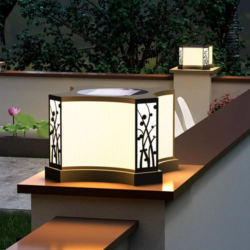 lampe solaire extérieure led en acier inoxydable pour jardin et clôture