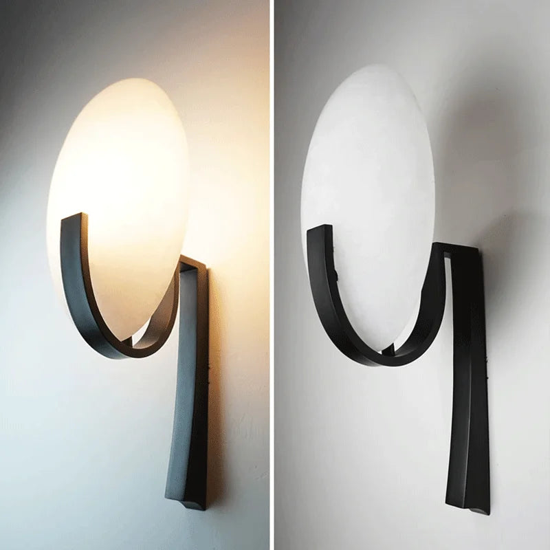 applique murale nordique en cuivre et marbre design élégant et moderne