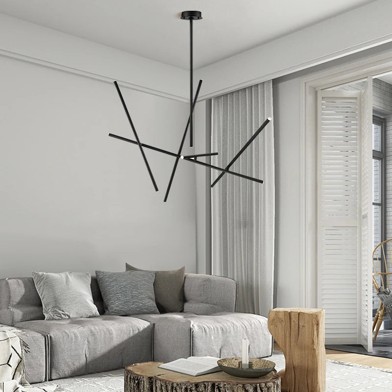 lustre post-moderne créatif personnalité nordique led forme branche