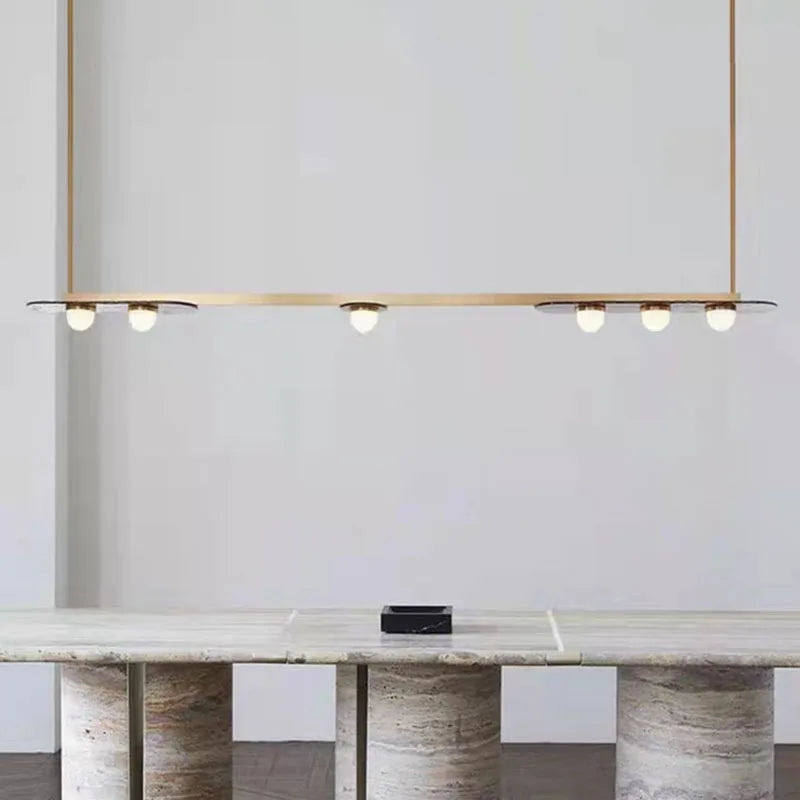 lustre led style art déco suspension en verre