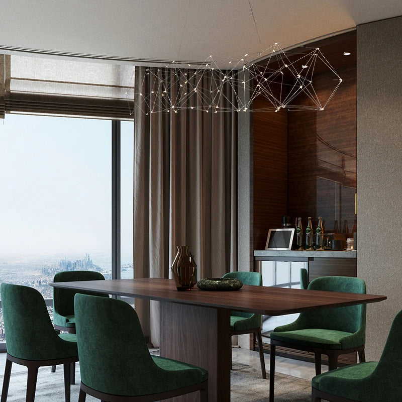lustre moderne italien 2023 led cube pour bar de luxe