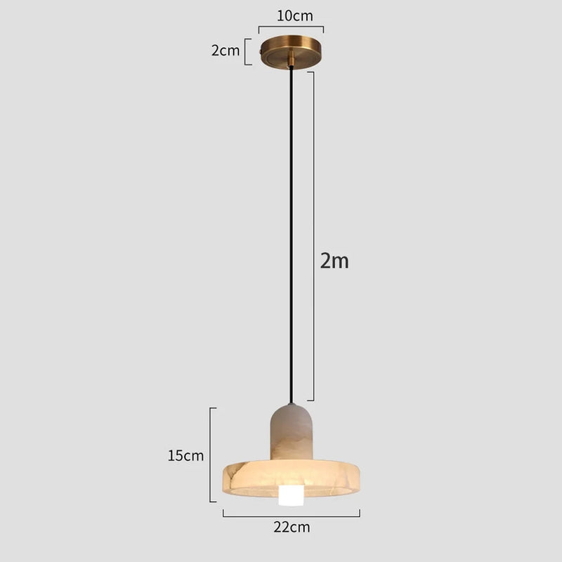 Suspension en marbre espagnol tout cuivre