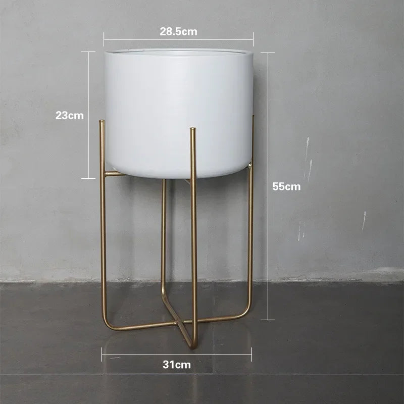 etagère à plantes dorée support à fleurs amovible et polyvalent