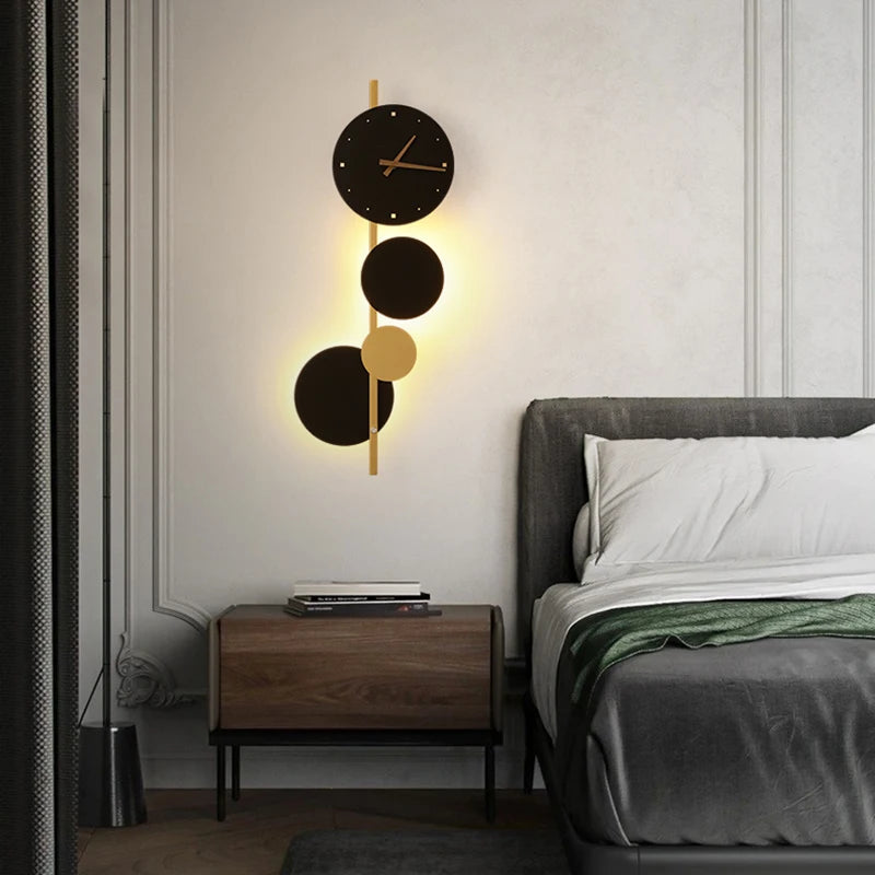 horloge murale led design nordique en acrylique pour décoration intérieure
