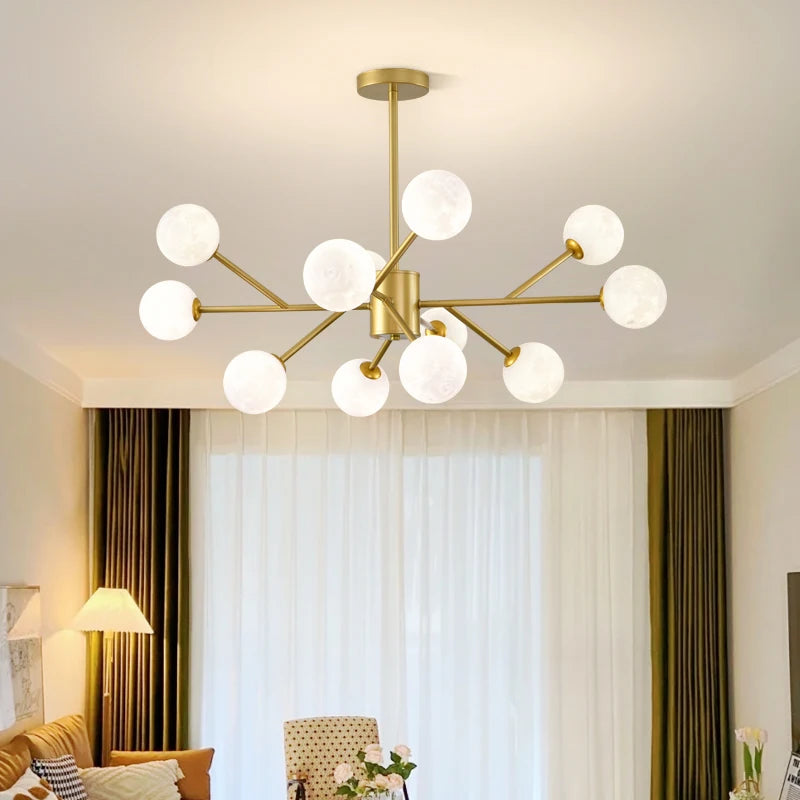 lustre moderne led qiyimei avec 12/15 lumières pour intérieur