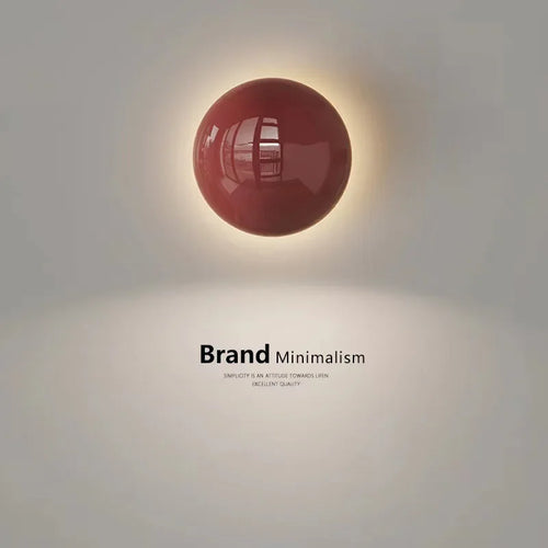 Applique murale led ronde nordique en métal décorative d'intérieur