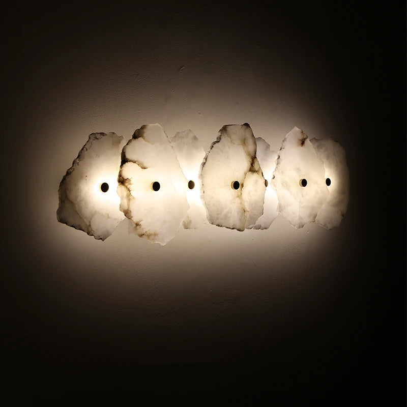 Applique murale LED en pierre naturelle