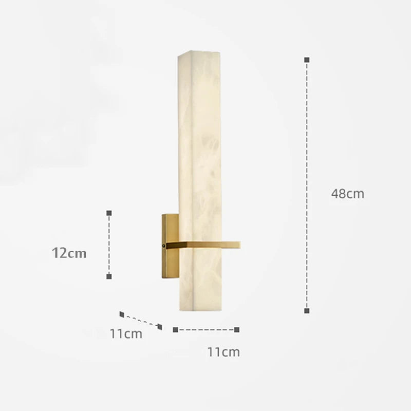 applique murale de luxe en cuivre et marbre pour intérieur élégant