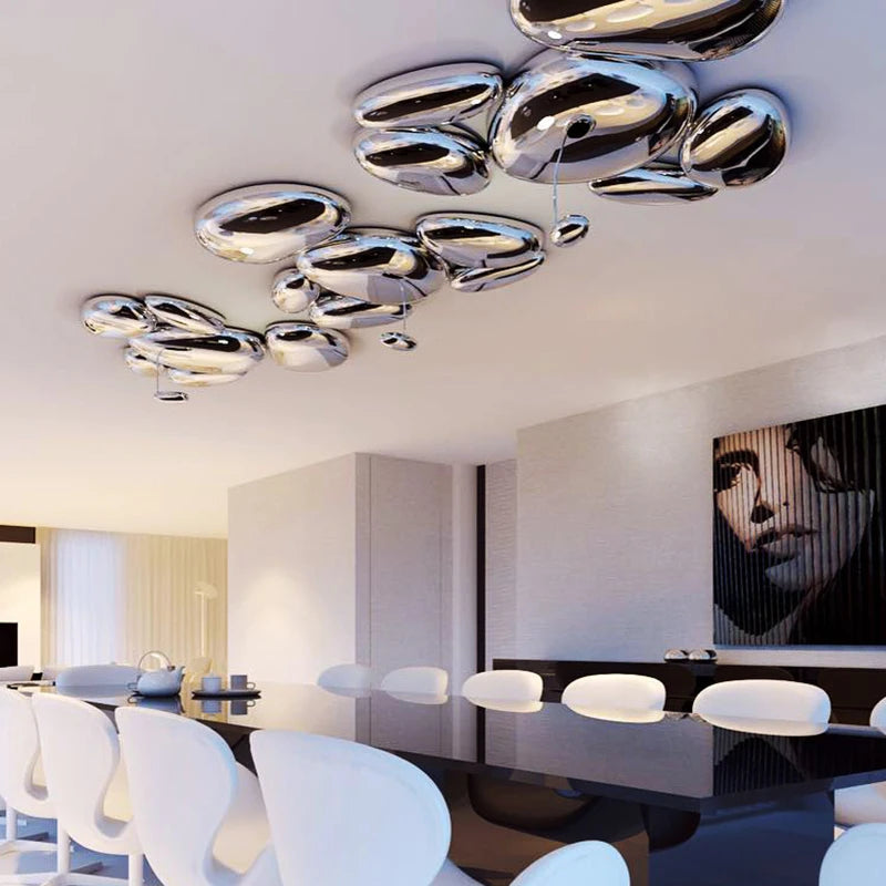 Plafonnier led moderne goutte décoré