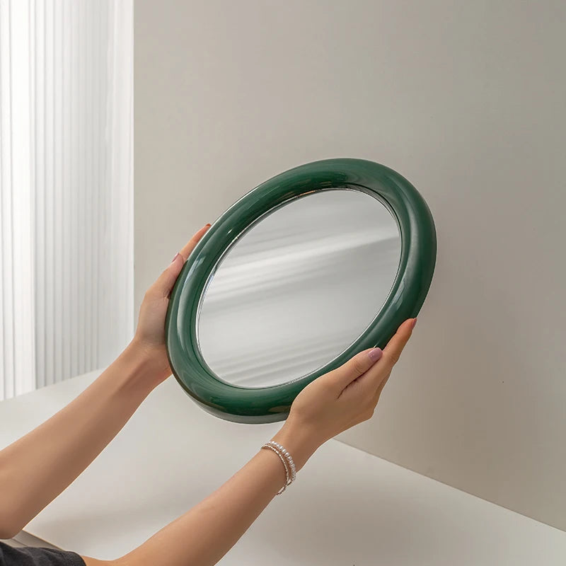 miroir de maquillage rond nordique simple et élégant