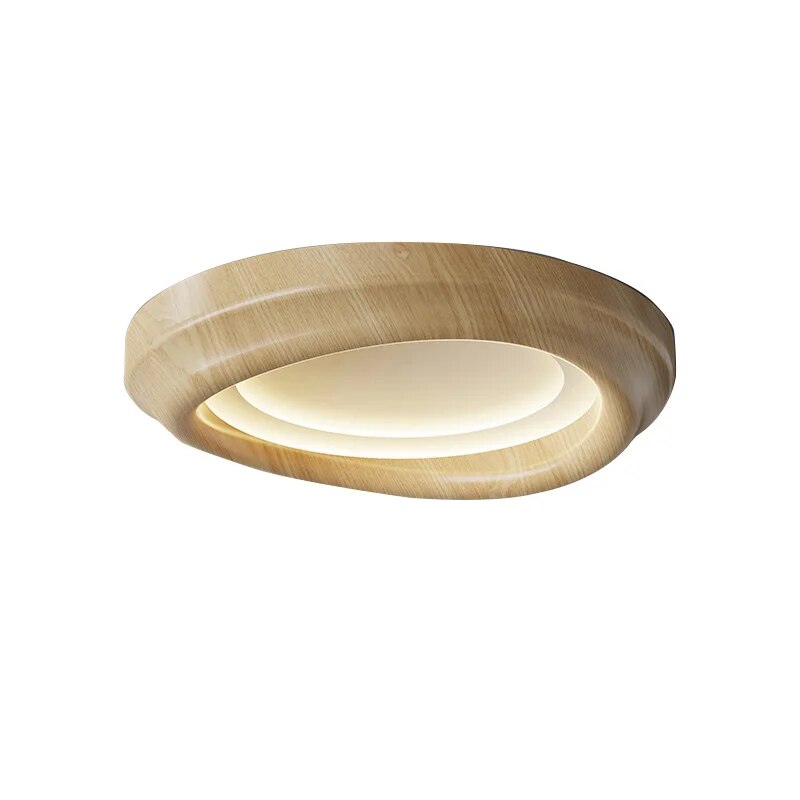 plafonnier imitation noyer crème maison