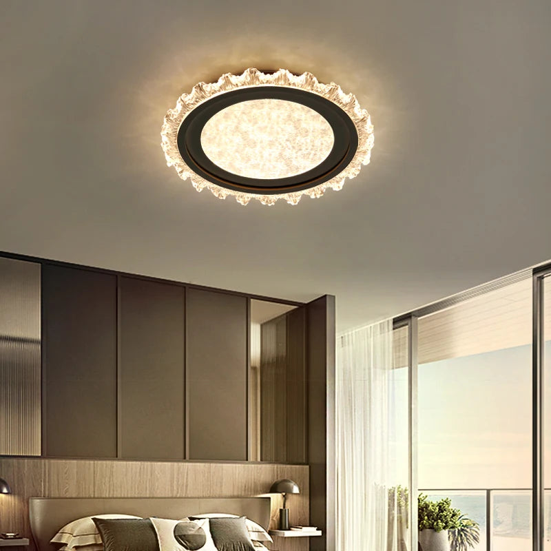 plafonnier moderne en cristal pour éclairage décoratif élégant