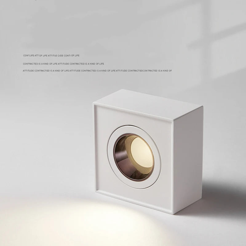 spot led carré monté en surface pour éclairage intérieur