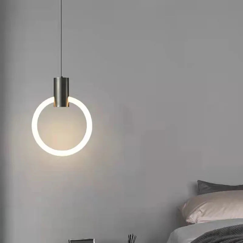 lustre led minimaliste en acrylique et cuivre gradation 3 températures