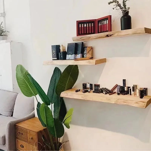 étagère flottante en bois pour décoration et organisation intérieure