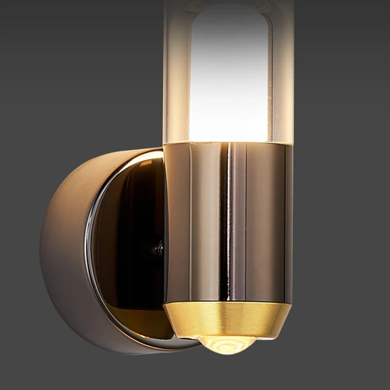 applique murale mini en acrylique transparent style luminaire