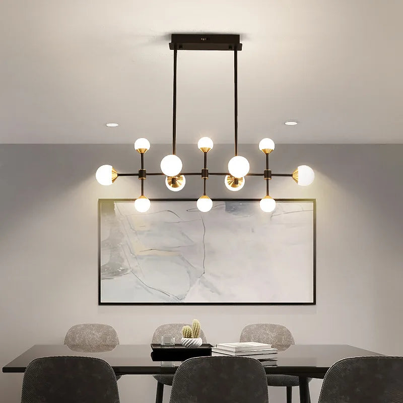 lustre boule de verre moderne simple et luxueux style nordique