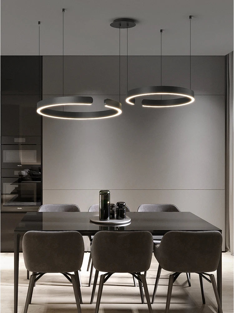 lustre moderne minimaliste en forme de c style nordique
