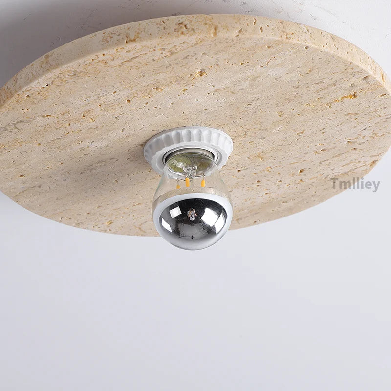 applique murale rétro en pierre naturelle design scandinave à led
