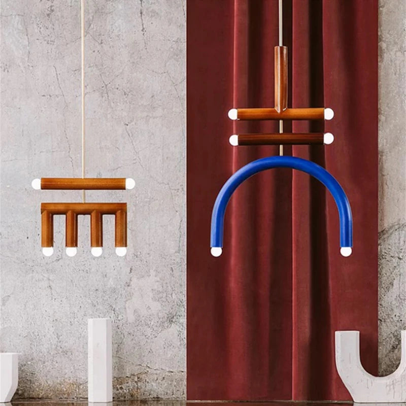 Magnifique lampe suspendue arc-en-ciel E14