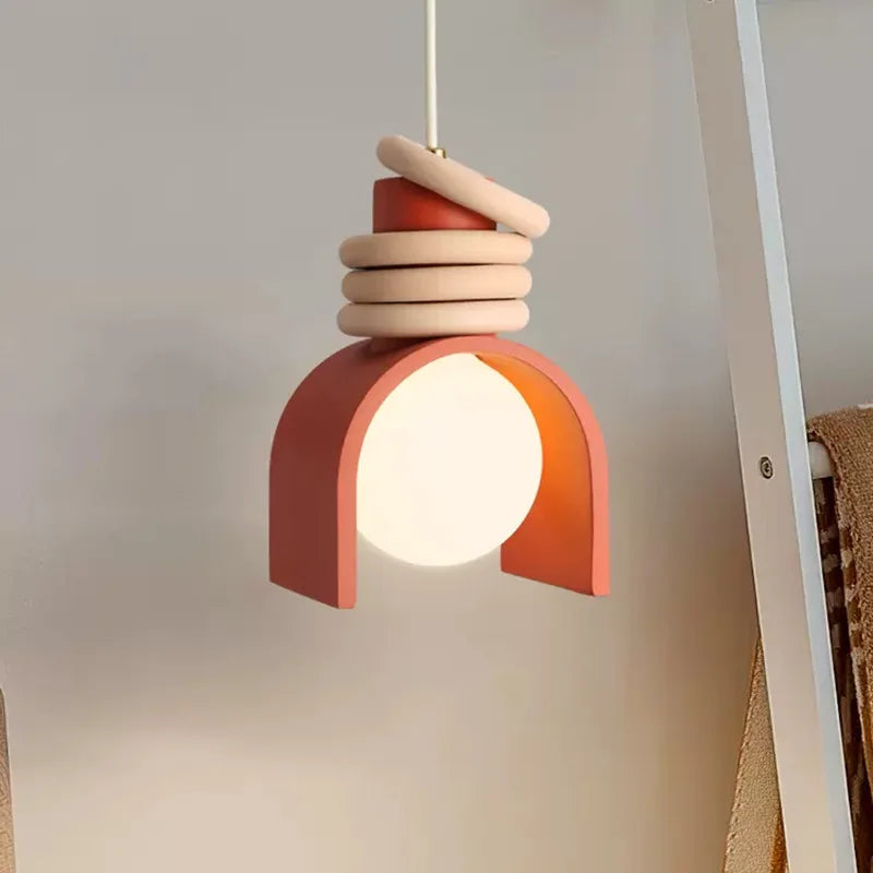 lustre led moderne en résine style nordique minimaliste