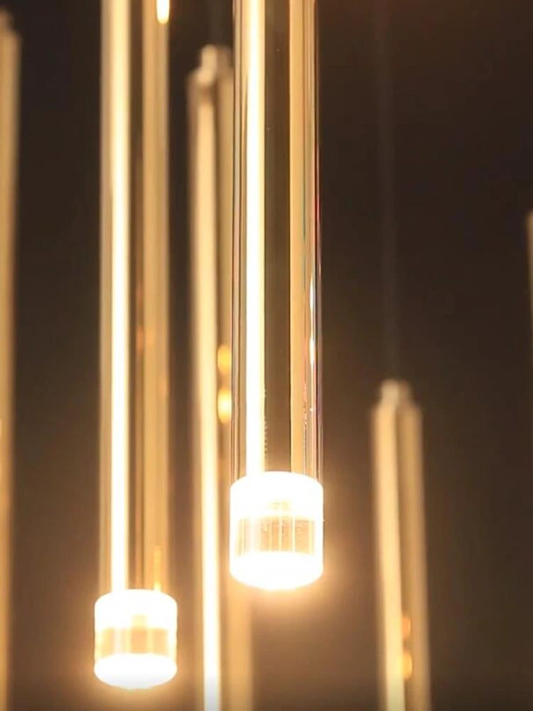 lustre minimaliste postmoderne en métal led double loft éclairage intérieur