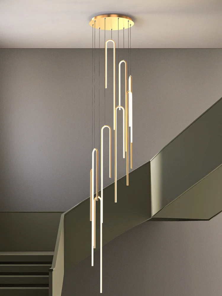 lustre nordique minimaliste rotatif en forme de u