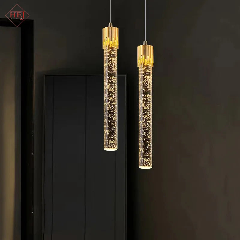 Suspension modernes chambre de luxe Led cristal lampe nordique décoration lampes suspendues pour plafond chambre décor plafonnier