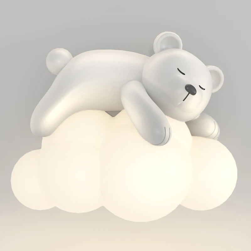 applique murale ours polaire et lapin pour chambre d'enfants