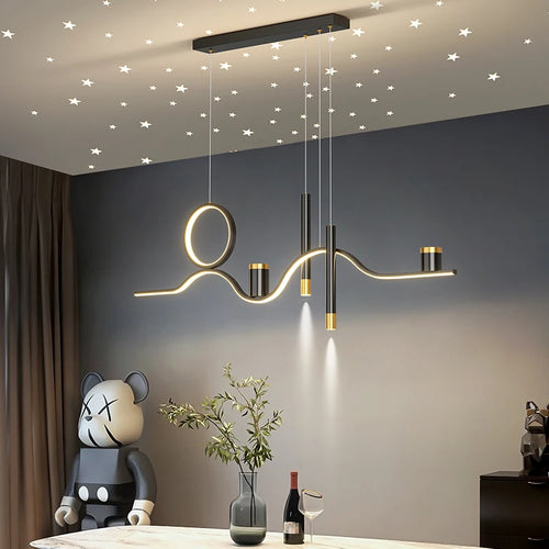 lustre moderne minimaliste led pour salle à manger nordique