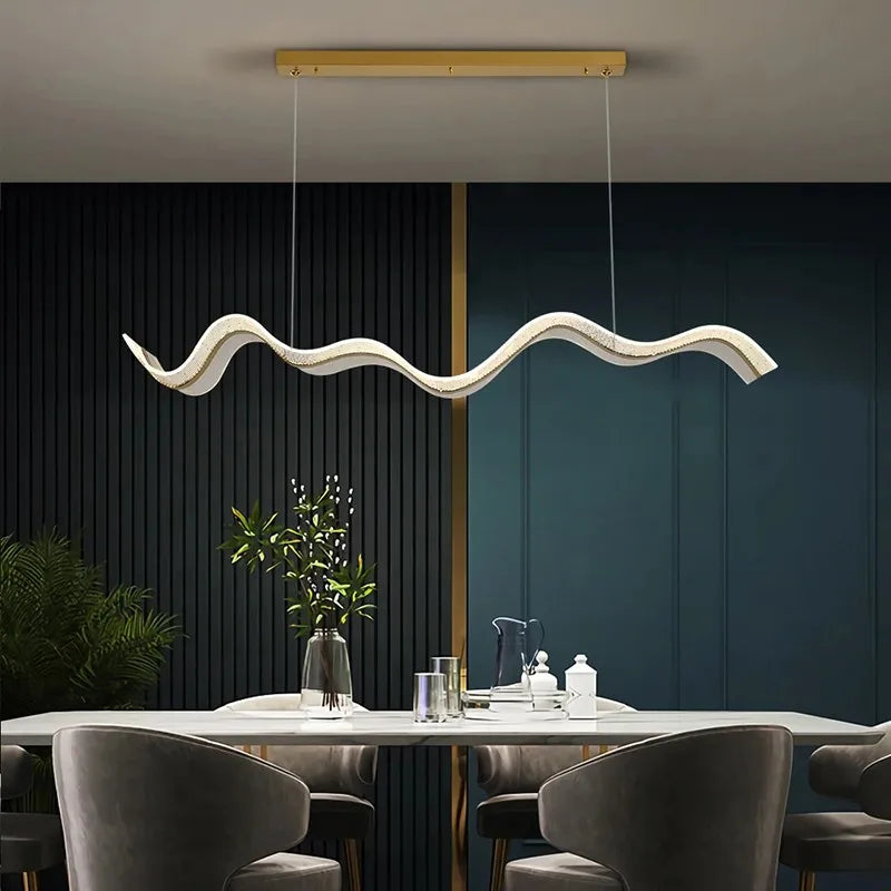 lustre led design vague suspension luminaire intensité variable