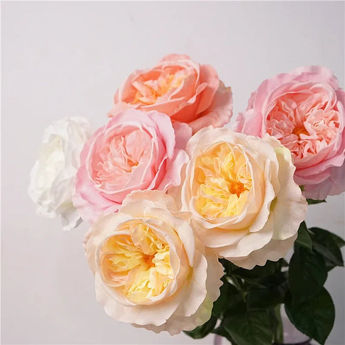 branches de roses artificielles au toucher réaliste pour décoration