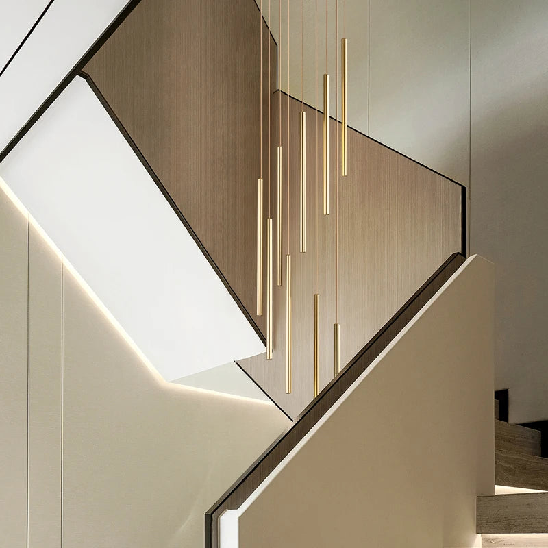 lustres de luxe légers pour villas modernes minimalistes nordiques