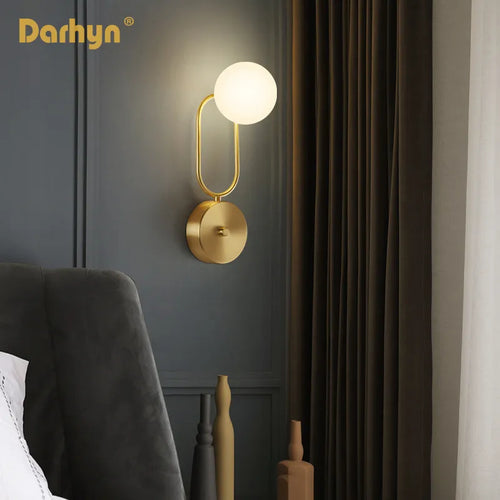 LED cuivre applique moderne nordique simple étude décoratif