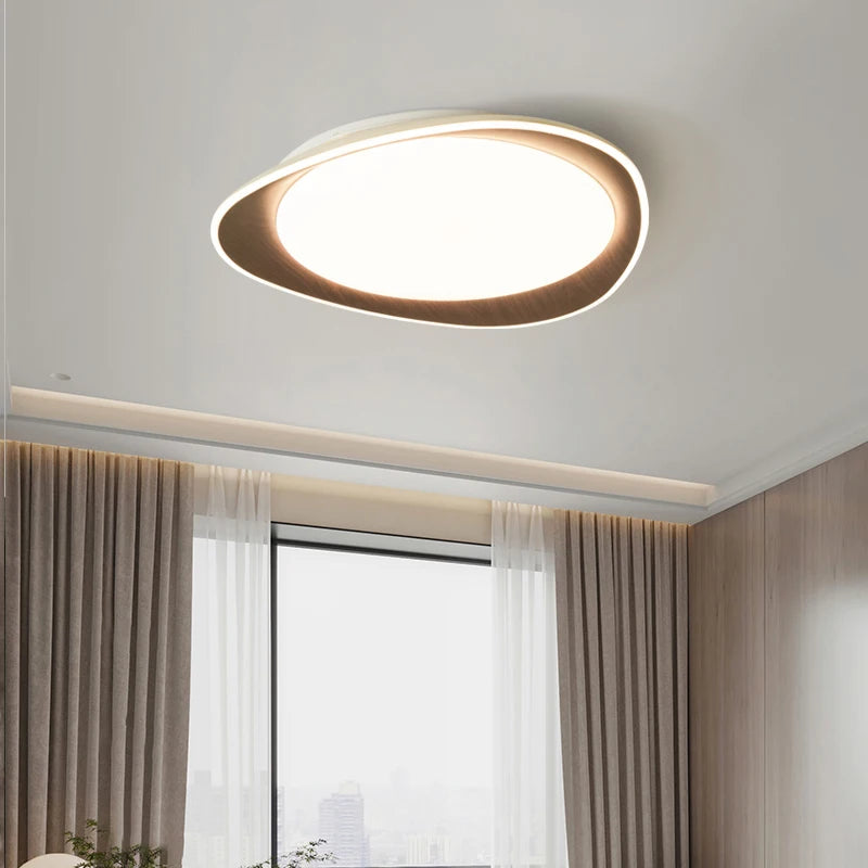 Plafonnier bois véritable chambre lumières LED décor à la maison pour salle d'étude cuisine salon
