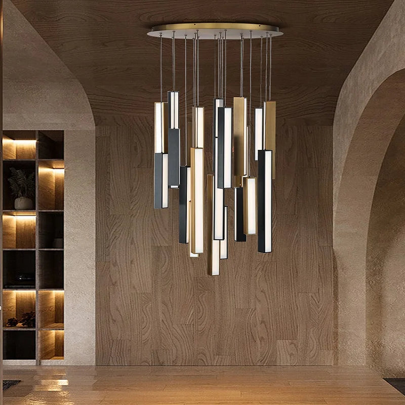 lustre nordique led en acier inoxydable pour restaurant