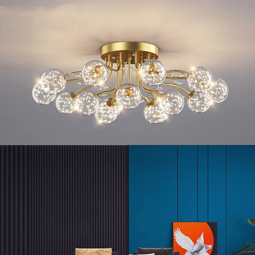 lustre led moderne en fer pour loft élégant