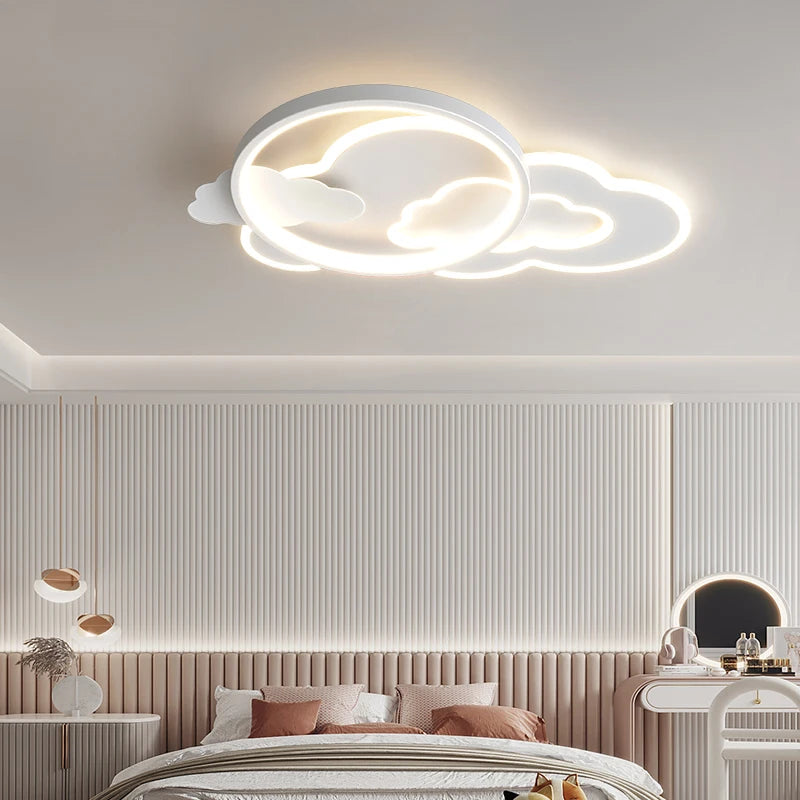 lustre led nuage moderne pour chambre d'enfant