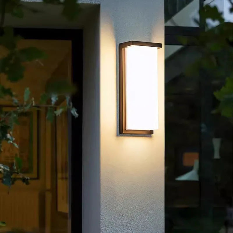 applique murale led extérieure en aluminium imperméable et décorative