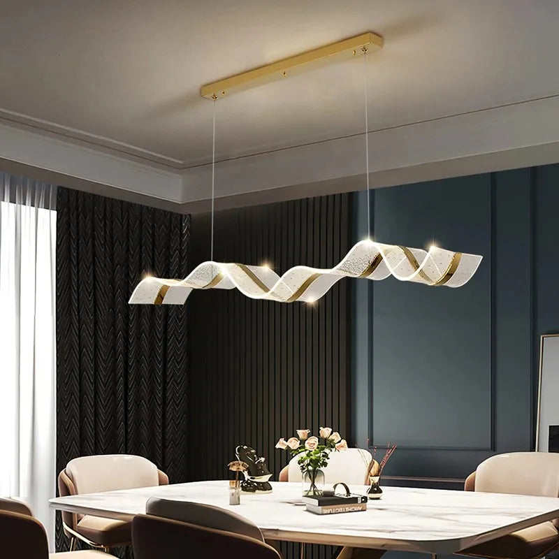 lustre led design vague suspension luminaire intensité variable